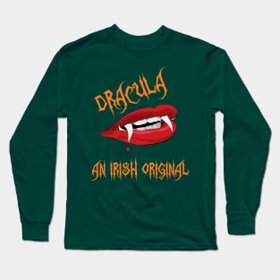 Dracula, an Irish original Halloween Vampire Long Sleeve T-Shirt